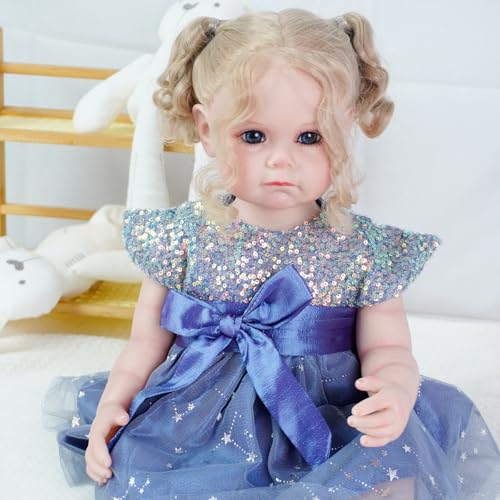 Realistische Reborn Puppe mit Komplett-Set – Babypuppe mit Kleidung, Windel & Geburtsurkunde von Generisch