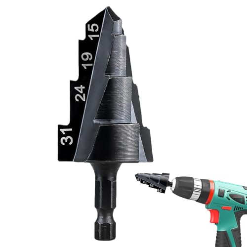 Reamer -Bohrer, Hochleistungsrohr -Reisbohrer Bits | Multifunktional hoher Härte Stepper Drill Bit | Vielseitige Sanitärwerkzeuge zur Öffnung und Ausdehnung von Pipeline -Loch Reamer -Bohrer, Hochleistungsrohr -Reisbohrer Bits | Multifunktional hoher Härte Stepper Drill Bit | Vielseitige Sanitärwerkzeuge zur Öffnung und Ausdehnung von Pipeline -Loch von Generisch