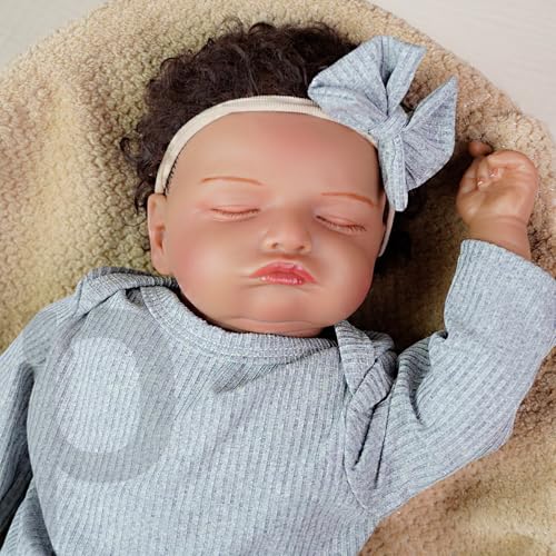 Reborn Babypuppe – Realistische 18 Zoll Puppe für Rollenspiele & Eltern-Kind-Zeit – Mit Kleidung & Zubehörset von Generisch