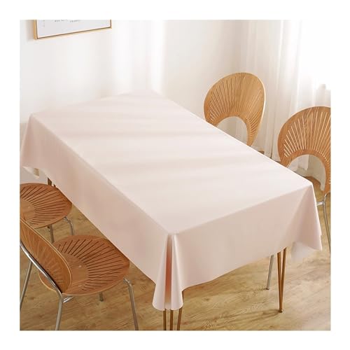 Rechteckige Tischdecke, wasserdicht, PVC, abwischbar, einfarbig, perfekt für Partys, Picknicks, Esszimmer, Gartendekoration, Hellrosa, 150 x 300 cm Rechteckige Tischdecke, wasserdicht, PVC, abwischbar, einfarbig, perfekt für Partys, Picknicks, Esszimmer, Gartendekoration, Hellrosa, 150 x 300 cm von Generisch