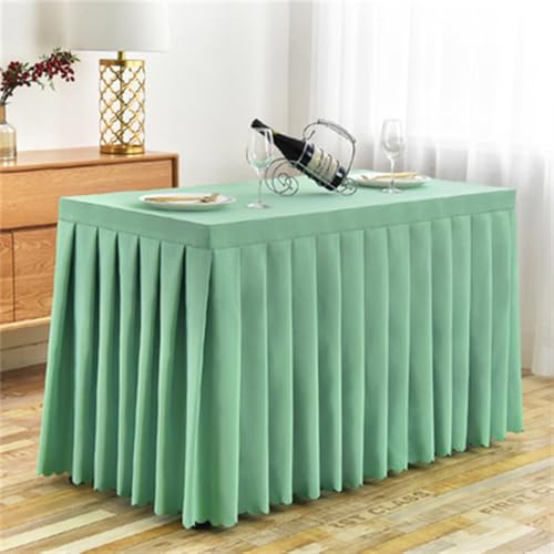 Rechteckige Tischsockelleiste für Konferenzen und Büroaktivitäten, 50 x 120 cm, mit 75H, elegante Tischdecke für Veranstaltungen, Anmeldetische, langlebig und stilvoll, Hellgrün Rechteckige Tischsockelleiste für Konferenzen und Büroaktivitäten, 50 x 120 cm, mit 75H, elegante Tischdecke für Veranstaltungen, Anmeldetische, langlebig und stilvoll, Hellgrün von Generisch