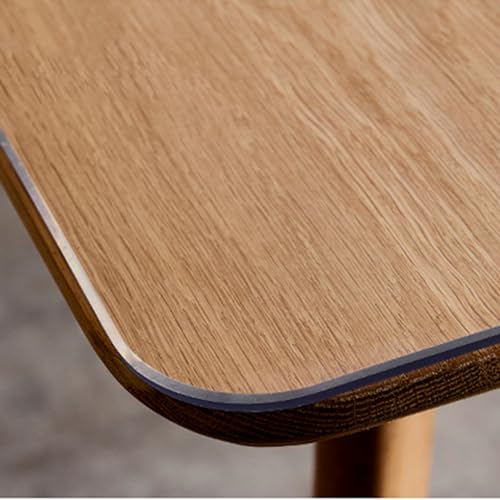 Rechteckiger PVC-Tischschutz, wasserdicht, transparent, waschbar, hitzebeständig, Schreibtischabdeckung, schmutzabweisend, Küchenfolie (3 mm, 110 x 250 cm) von Generisch