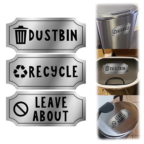 Recycling- und Müll-Logo, Mülleimer, Aufkleber, Auto, Mülleimer, Küche, Zuhause, Büro, Mülleimer, dekorativ, abnehmbare Aufkleber Recycling- und Müll-Logo, Mülleimer, Aufkleber, Auto, Mülleimer, Küche, Zuhause, Büro, Mülleimer, dekorativ, abnehmbare Aufkleber von Generisch