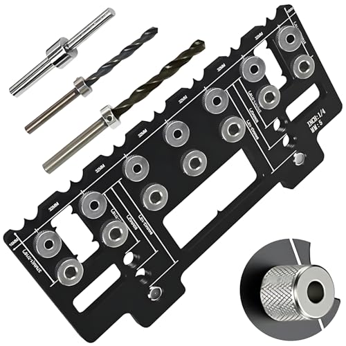 Regalstiftvorrichtung für 1/4 Zoll, 5 mm, 6 mm Regalstifte, Aluminiumlegierung, Bohrführung, 32 mm Schrank-Hardware, Bohrschablone, selbstgeschlossene Klemmvorrichtung, Werkzeug für Tischlerei, Regalstiftvorrichtung für 1/4 Zoll, 5 mm, 6 mm Regalstifte, Aluminiumlegierung, Bohrführung, 32 mm Schrank-Hardware, Bohrschablone, selbstgeschlossene Klemmvorrichtung, Werkzeug für Tischlerei, von Generisch