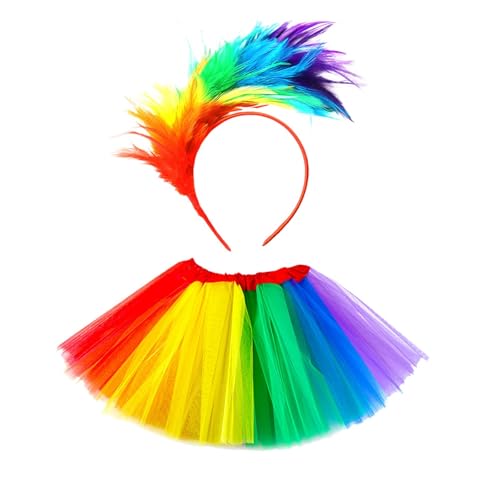Regenbogen-Ballett-Rock für Erwachsene, Tutu, Blasentüll, Tutus, Netzstoff, 1950er-Jahre, Vintage-Röcke, Damen-Tanzröcke, Petticoat, Party, Cosplay, Party, glitzernder Rock, Erwachsenen-Tutu-Röcke für Regenbogen-Ballett-Rock für Erwachsene, Tutu, Blasentüll, Tutus, Netzstoff, 1950er-Jahre, Vintage-Röcke, Damen-Tanzröcke, Petticoat, Party, Cosplay, Party, glitzernder Rock, Erwachsenen-Tutu-Röcke für von Generisch