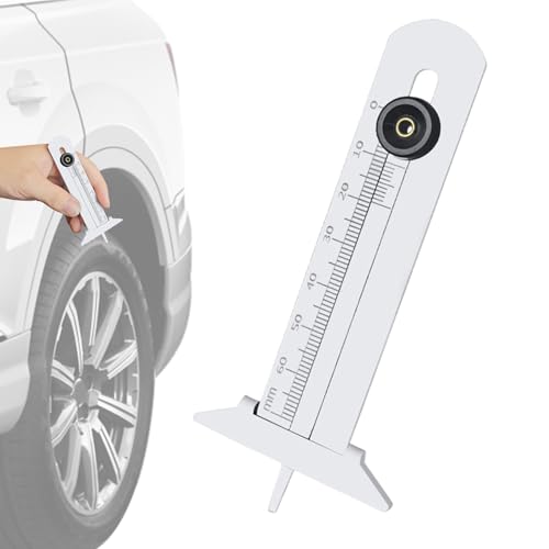 Reifenmessertiefe, Auto -Reifen -Tiefenprüfung,Teleskopie -Reifen -Laufwerk Vernier - Werkzeug zur Überwachung von Edelstahlverschleiß, die Vorräte für die tägliche Wartung messen von Generisch