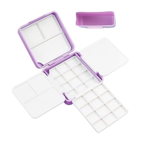 Reise-Etui für Palette ad – auslaufsichere Farbaufbewahrungsbox mit 24 Gittern zur Feuchtigkeitsversiegelung | Leichter Kunst-Organizer für Skizzen, kreatives Arbeiten von Generisch