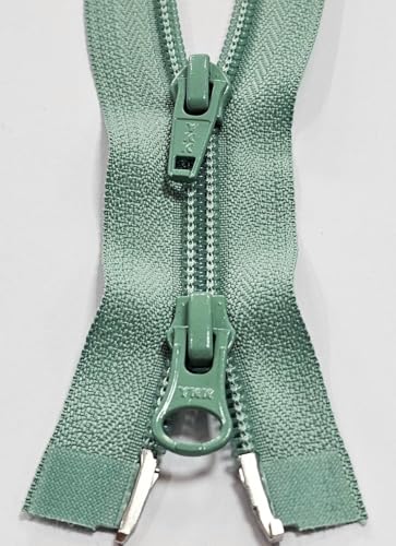 Reißverschluss 2-Wege teilbar Spirale 6mm Kette 90cm 004 schilfgrün Reißverschluss 2-Wege teilbar Spirale 6mm Kette 90cm 004 schilfgrün von Generisch