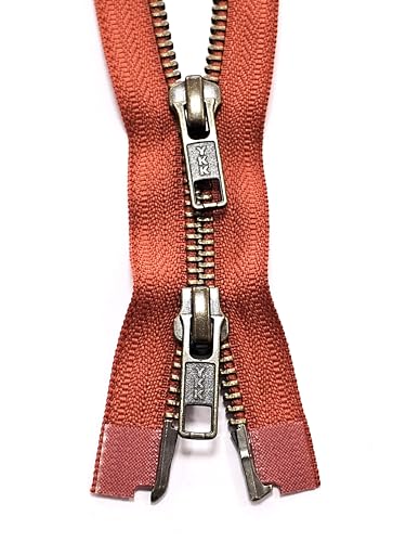 Reißverschluss 2-Wege teilbar brüniert 6mm terracotta 70cm Reißverschluss 2-Wege teilbar brüniert 6mm terracotta 70cm von Generisch