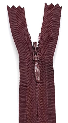 Reißverschluss Nahtverdeckt 22cm / 40 cm / 60 cm (048 Bordeaux rot, 40 cm) von Generisch