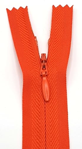 Reißverschluss Nahtverdeckt 22cm / 40 cm / 60 cm (053 Orange, 40 cm) von Generisch