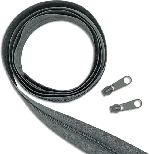 Reissverschluss Schwarz mit Zipper, 5m Nylon ßverschluss aus Metall für Kleidung Tasche Mäppchen Bettwäsche Reissverschluss Schwarz mit Zipper, 5m Nylon ßverschluss aus Metall für Kleidung Tasche Mäppchen Bettwäsche von Generisch