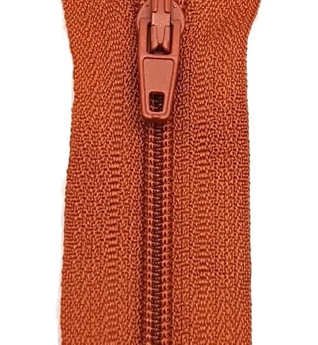 Reißverschluss endlos 3mm - 10 meter, 3meter, 5 meter (850 Terracotta, 3 meter + 3 Schieber) von Generisch