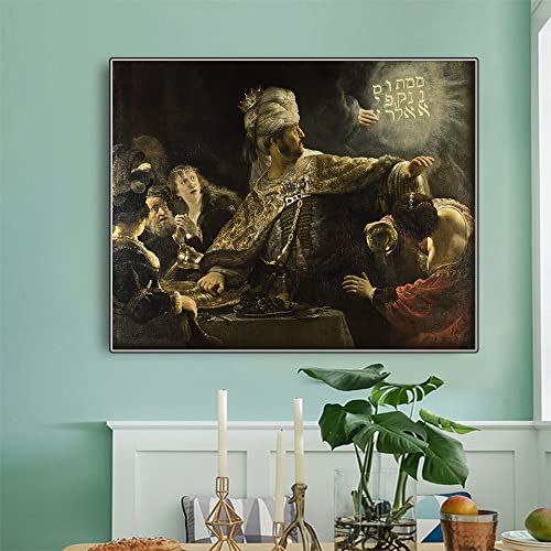Rembrandt Malen nach Zahlen für Erwachsene, Belshazzar's Feast von Rembrandt, Malset, Leinwand, Geschenke, Kunsthandwerk für Heimdekoration Rembrandt Malen nach Zahlen für Erwachsene, Belshazzar's Feast von Rembrandt, Malset, Leinwand, Geschenke, Kunsthandwerk für Heimdekoration von Generisch