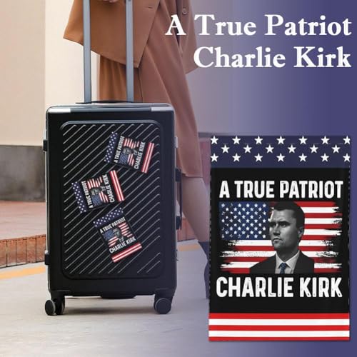 Rest in Peace Charlie Kirk Aufkleber, A True Patriot Charlie Kirk Aufkleber 3,1 x 3,9 cm Wandaufkleber, nie vergessen Charlie Kirk Aufkleber, Innen- und Außendekoration (3 Stück Stil B) von Generisch