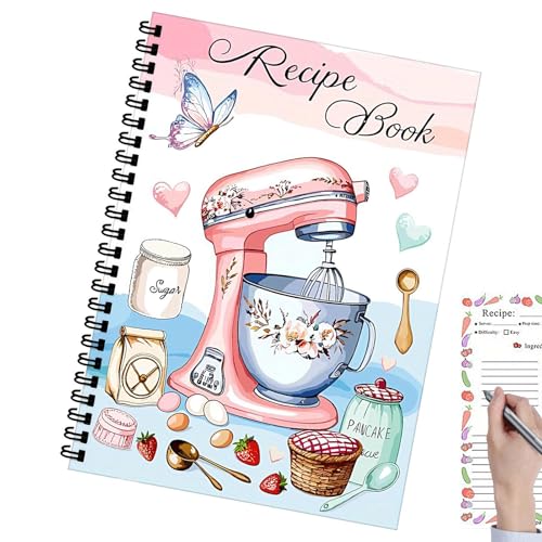 Rezeptheft | Notizbuch für Familienrezepte mit 100 Blättern, Küchenplaner mit handgemachten Seiten für tägliche Registrierung Rezeptheft | Notizbuch für Familienrezepte mit 100 Blättern, Küchenplaner mit handgemachten Seiten für tägliche Registrierung von Generisch