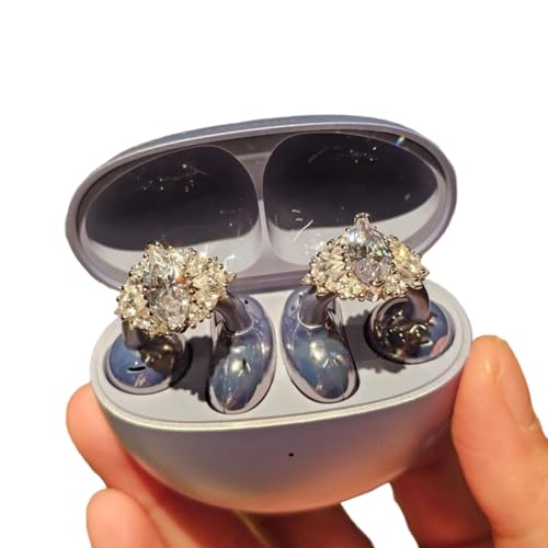 Rhinestone for Clip on Earbuds Open Ear, Exquisite DIY Decoration, Clip On Earbuds Jewelry (D) von Generisch