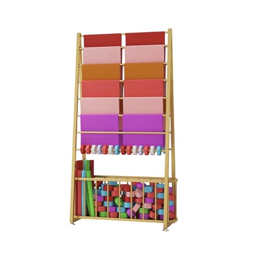 Ribbon Rack Organizer - Freistehender Aufbewahrungsständer für Bastelräume und Blumenläden, Einzelhandelsverpackung und Seidenpapierhalter von Generisch
