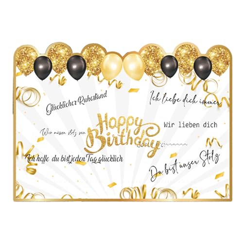 Riesengeburtstagskarte - 21x15in Großer Gruß Für Feierlichkeiten | Big Party Card Für Alles Gute Zum Geburtstag Wünschen | Fun Anmeldung Poster Für Geburtstagsgäste | Übergroße Karte Für Partydekor, R Riesengeburtstagskarte - 21x15in Großer Gruß Für Feierlichkeiten | Big Party Card Für Alles Gute Zum Geburtstag Wünschen | Fun Anmeldung Poster Für Geburtstagsgäste | Übergroße Karte Für Partydekor, R von Generisch