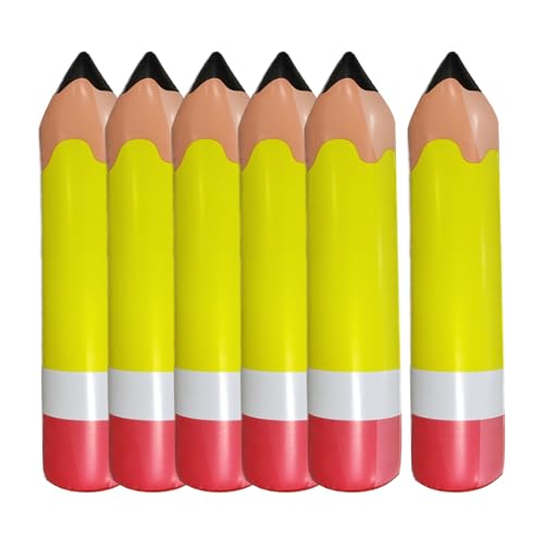 Riesiger aufblasbarer Bleistift-Ballon – Kinder-Party-Ballons, aufblasbare Buntstift-Dekorationen, Bleistifte, Foto-Requisite, Klassenzimmer-Geburtstagsdekoration, großer PVC-Bleistiftballon für von Generisch