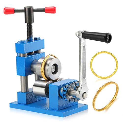 Ringbiegemaschine – Handkurbel, verstellbares Rollwerkzeug für DIY-Schmuckherstellung, multifunktionales Walzwerk zum Basteln von Generisch