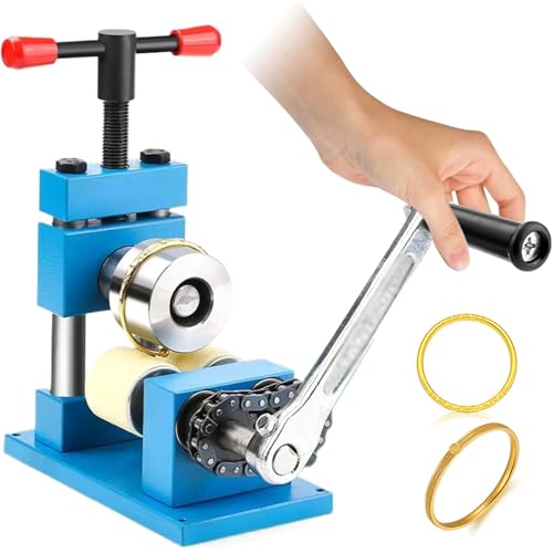 Ringbiegemaschine – Handkurbel, verstellbares Rollwerkzeug für DIY-Schmuckherstellung, multifunktionales Walzwerk zum Basteln von Generisch