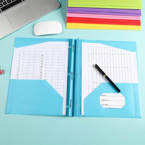 Ringbuch, A4, Ringbuch, Brieftasche, Präsentationsbuch, Projektordner, quadratischer Schnitt, Aktenhalter, Papierkram, Organizer für Büro, Schule (Hellblau) von Generisch