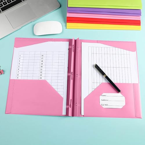 Ringbuch, A4, Ringbuch, Brieftasche, Präsentationsbuch, Projektordner, quadratischer Schnitt, Aktenhalter, Papierkram, Organizer für Büro, Schule (Rosa) von Generisch