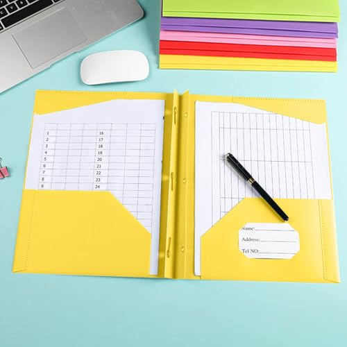 Ringbuch, A4, Ringbuch, Brieftasche, Präsentationsbuch, Projektordner, quadratischer Schnitt, Aktenhalter, Papierkram, Organizer für Büro, Schule (gelb) von Generisch