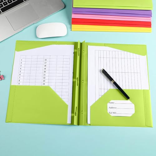 Ringbuch, A4, Ringbuch, Brieftasche, Präsentationsbuch, Projektordner, quadratischer Schnitt, Aktenhalter, Papierkram, Organizer für Büro, Schule (grün) von Generisch