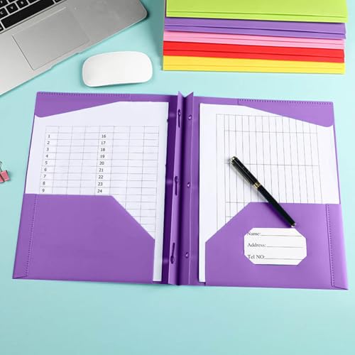 Ringbuch, A4, Ringbuch, Brieftasche, Präsentationsbuch, Projektordner, quadratischer Schnitt, Aktenhalter, Papierkram, Organizer für Büro, Schule (lila) von Generisch