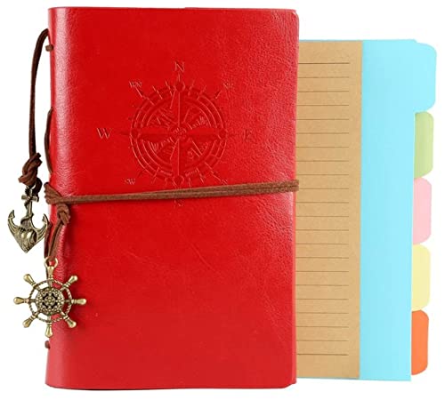 Ringbuch A6 PU Leder Binder Budget 6 Ring Notebook Cover Planer Reisetagebuch, nachfüllbares Notizbuch mit linierten Seiten und 5 Trennblättern Binder Ringbuch A6 PU Leder Binder Budget 6 Ring Notebook Cover Planer Reisetagebuch, nachfüllbares Notizbuch mit linierten Seiten und 5 Trennblättern Binder von Generisch