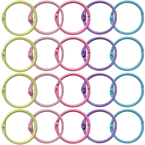 Ringbuch für lose Blätter, 5 Farben, 3,1 cm, 0,2 cm dick, leicht zu öffnende Design für Sammelalben, Fotoalben, Bastelarbeiten, 100 Stück Ringbuch für lose Blätter, 5 Farben, 3,1 cm, 0,2 cm dick, leicht zu öffnende Design für Sammelalben, Fotoalben, Bastelarbeiten, 100 Stück von Generisch