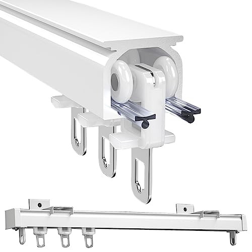 Robuste Aluminium-Vorhangschienen für Decke oder Wand, 50–600 cm, ideal zum Aufhängen schwerer Vorhänge, Schiebestangen für reibungslosen Betrieb von Generisch
