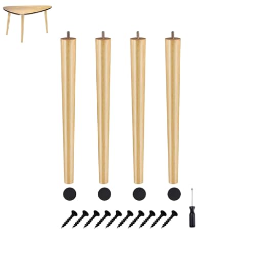 Robuste Holzbeine für Sofas und Tischbeine – 30,5 cm, 20,3 cm, 15,2 cm, 10,2 cm, 5,1 cm – langlebige, gerade Möbelbeine in Holzoptik, für Heimdekoration und DIY-Projekte, 4 Stück von Generisch