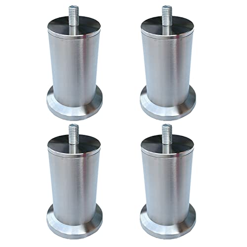 Robuste Metall-Möbelbeine aus Edelstahl, Ersatzfüße für Sofa, Bett und Schrank, 25 cm, M10-Gewinde, verstellbare Möbelerhöhungen, 4 Stück Robuste Metall-Möbelbeine aus Edelstahl, Ersatzfüße für Sofa, Bett und Schrank, 25 cm, M10-Gewinde, verstellbare Möbelerhöhungen, 4 Stück von Generisch