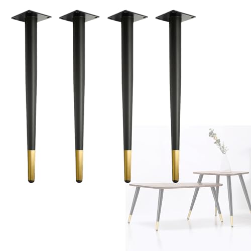 Robuste Metall-Möbelbeine für Couchtische und Schränke, verstellbar, 10 x 72 cm, vertikal/geneigt, 650 kg Kapazität, zylindrisches Design, Schwarz, Gold, 30 cm, 4 Stück Robuste Metall-Möbelbeine für Couchtische und Schränke, verstellbar, 10 x 72 cm, vertikal/geneigt, 650 kg Kapazität, zylindrisches Design, Schwarz, Gold, 30 cm, 4 Stück von Generisch