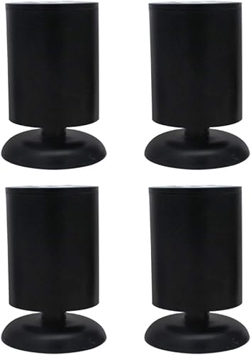 Robuste TV-Schrank-Stützbeine, verstellbare schwarze Möbelbeine für Couchtische, 8 cm/10 cm/12 cm Höhen-Optionen (12 cm), langlebige und stilvolle Schrankfüße, 4 Stück von Generisch