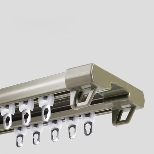 Robuste Vorhangschiene, 1,5–10 m, glatte, geräuschlose Deckenhalterung für Schlafzimmervorhänge, Aluminium-Gardinenstangensystem für einfache Installation und elegantes Dekor von Generisch