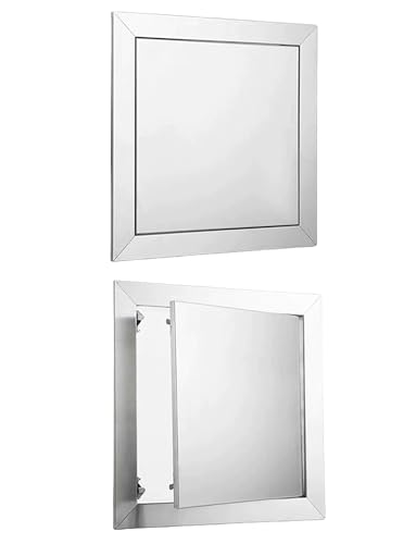 Robuste Zugangstür aus Edelstahl 304 – Inspektionsplatte mit Magnetverschluss for gewerbliche HLK-Kanäle, for Badezimmer/Küche/Außenbereich, Sondergröße(25x25cm/9.8x9.8in) von Generisch