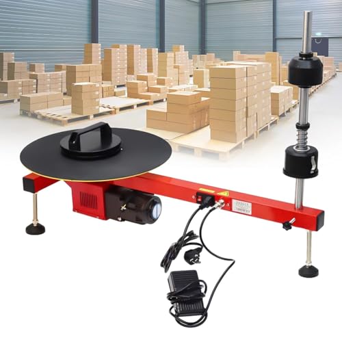 Robuste elektrische Stretchfolie Wickelbank, Spendermaschine für 44,5 cm Folie, Folienverpackungstisch für Paletten und Kisten, schrumpfen von Generisch