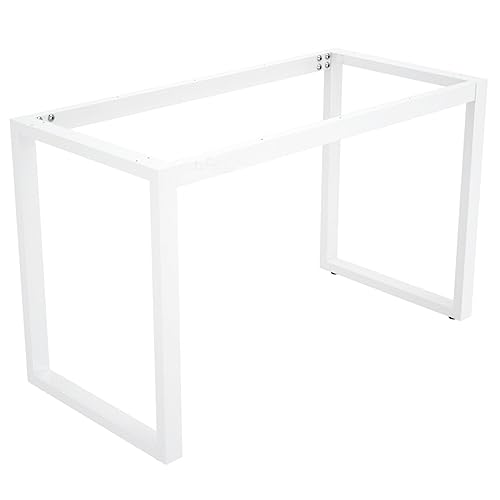 Robuste industrielle Stahl-Tischbeine für Küche und Esszimmer, 72,5 cm Höhe, 300 kg Tragkraft, Metallrahmen, Möbelbein-Set mit Schrauben und rutschfesten Fußpolstern (weiß, 135 x 45 cm) von Generisch