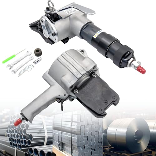 Robuste pneumatische Stahl-Umreifungswerkzeuge – Metallbandmaschine mit Spanner, Schneider und Versiegelung für 32 mm breite Metallbänder Robuste pneumatische Stahl-Umreifungswerkzeuge – Metallbandmaschine mit Spanner, Schneider und Versiegelung für 32 mm breite Metallbänder von Generisch
