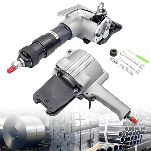 Robuste pneumatische Umreifungsmaschine für Stahlspulen und Holzbündelung, tragbares Verpackungswerkzeug mit Spanner und Cutter Sealer Robuste pneumatische Umreifungsmaschine für Stahlspulen und Holzbündelung, tragbares Verpackungswerkzeug mit Spanner und Cutter Sealer von Generisch