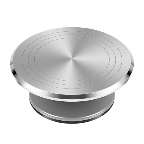 Robuster 25,4 cm großer Töpferscheiben-Drehteller – Metallguss-Modellierrad mit Kugellagern, rutschfestes Design für Künstler und Töpferbegeisterte von Generisch