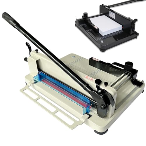 Robuster Hebelschneider, 30,5 cm, groß, industrieller A4/A3, manueller Papierschneider mit Klingenverriegelung und automatischer Klemme, Papierschneider für Leder, PVC, Kunststofffolie, Karton, weiß Robuster Hebelschneider, 30,5 cm, groß, industrieller A4/A3, manueller Papierschneider mit Klingenverriegelung und automatischer Klemme, Papierschneider für Leder, PVC, Kunststofffolie, Karton, weiß von Generisch