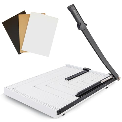 Robuster Papierschneider, tragbarer Trimmer mit verstellbarem Führungslineal und abnehmbarem Papieranschlag, schneidet bis zu 15 Blatt, ideal für Druckhäuser, Fotostudios, Bibliotheken von Generisch