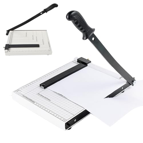 Robuster Schneidemaschine für Papierschneider, schneidet bis zu 10 Blatt mit 30,5 cm Klinge, inklusive Sicherheitsschutz und Klingensicherung für sicheren Gebrauch in Büro, Schule und Handwerk von Generisch