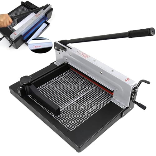 Robuster Stahlschneider, 30,5 cm, A4, Desktop-Papierschneider mit Klingenverriegelung und Papierpresse, 400 Papierschneider für Büro, Schule, Scrapbooking, Basteln und Foto von Generisch