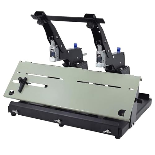Robuster manueller Heftgerät, 60-Blatt-Bindemaschine, verstellbare Tiefe 0–10 mm, Flach- und Sattelmodi, kompatibel mit gewöhnlichen Heftklammern für Büro, Schule und Bankgebrauch von Generisch